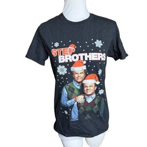 Step Brothers movie Christmas Santa Hat t shirt black small